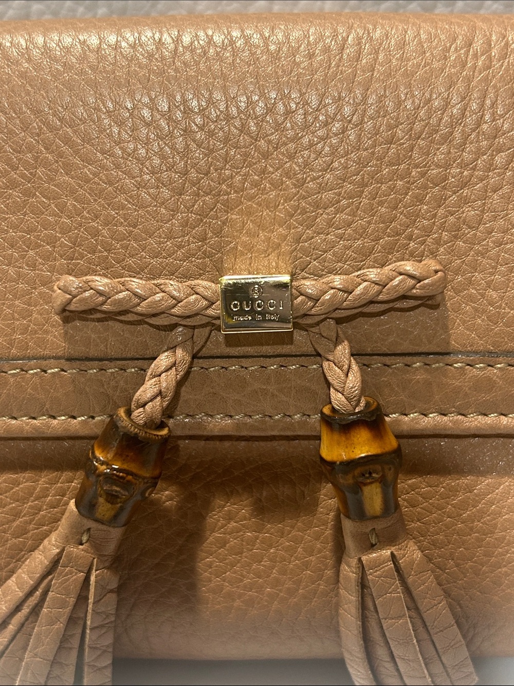 ✨ Authentic Gucci Bamboo Tassel long wallet chain added - Picture 2 of 9